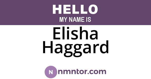 Elisha Haggard