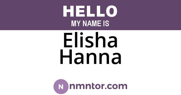 Elisha Hanna