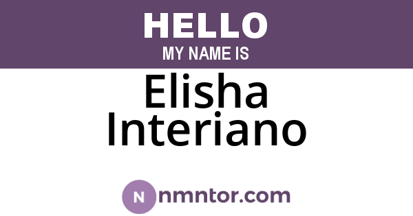 Elisha Interiano