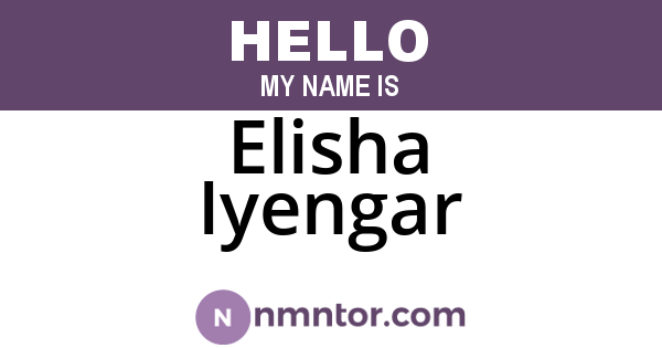 Elisha Iyengar