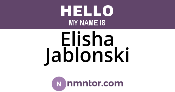 Elisha Jablonski