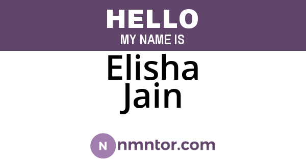 Elisha Jain