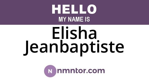 Elisha Jeanbaptiste