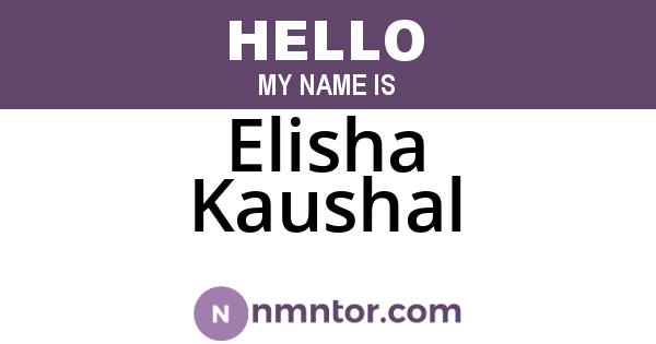 Elisha Kaushal