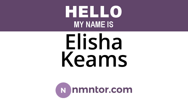 Elisha Keams