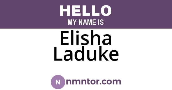 Elisha Laduke