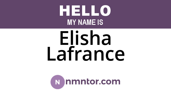 Elisha Lafrance
