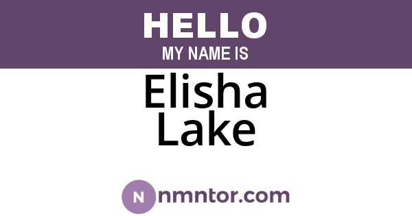 Elisha Lake