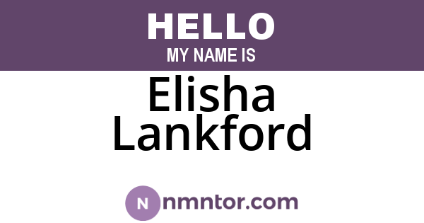 Elisha Lankford
