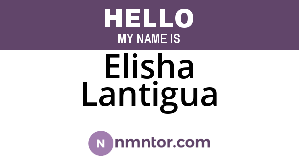 Elisha Lantigua