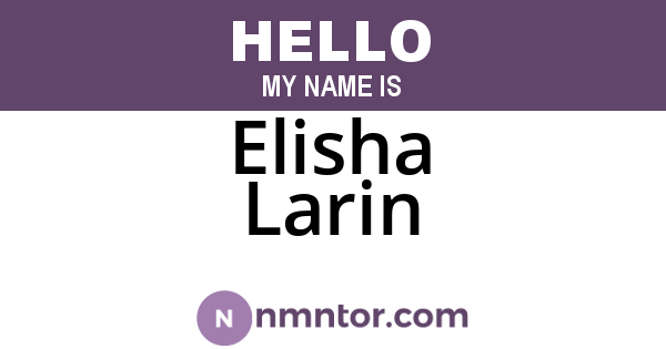 Elisha Larin