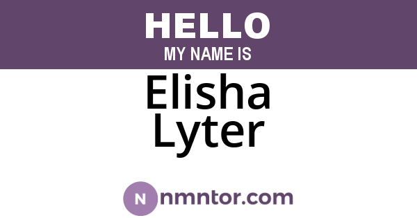 Elisha Lyter