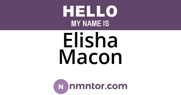 Elisha Macon