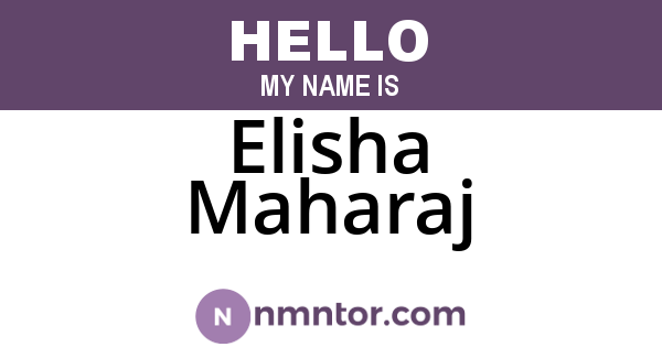 Elisha Maharaj