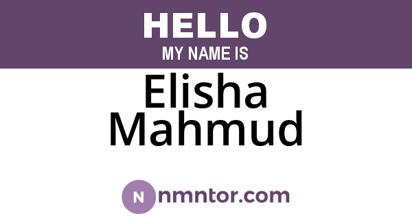 Elisha Mahmud