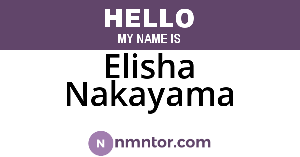 Elisha Nakayama