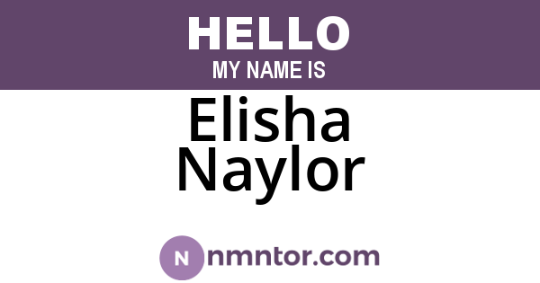 Elisha Naylor