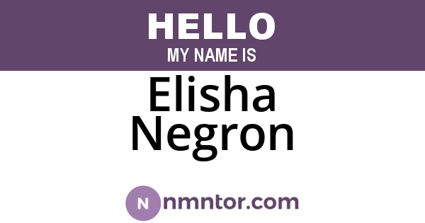 Elisha Negron
