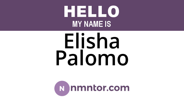 Elisha Palomo