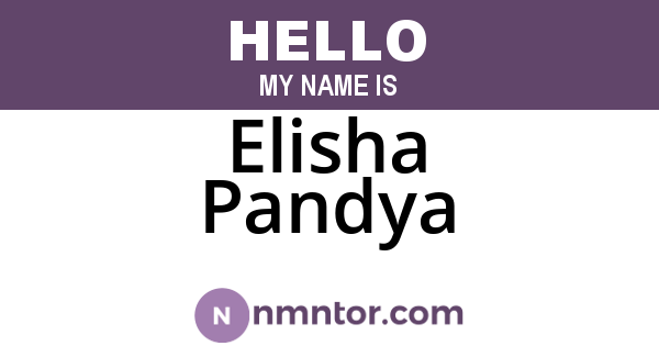 Elisha Pandya