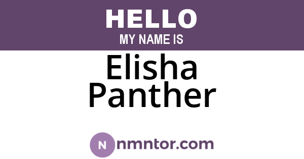 Elisha Panther