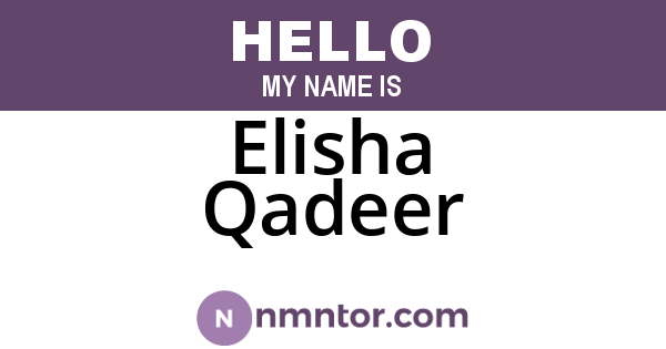 Elisha Qadeer
