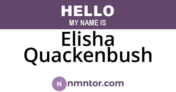 Elisha Quackenbush
