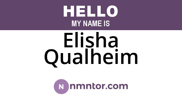 Elisha Qualheim