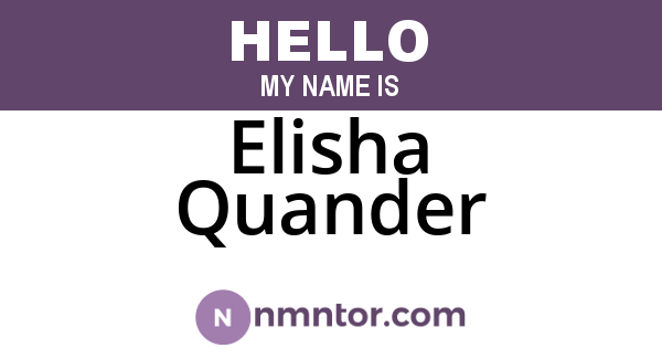 Elisha Quander