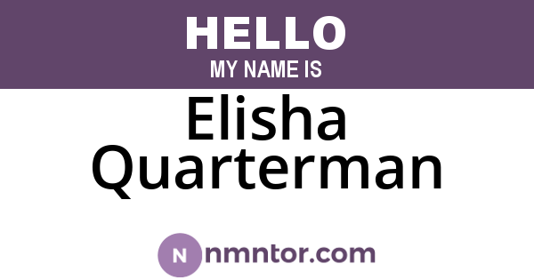 Elisha Quarterman