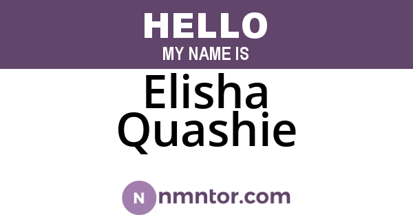 Elisha Quashie