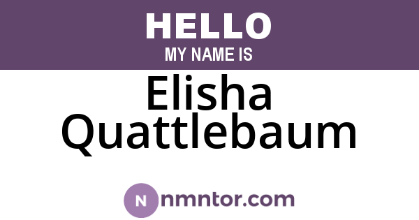 Elisha Quattlebaum