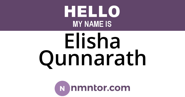 Elisha Qunnarath