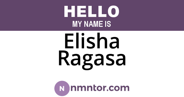Elisha Ragasa
