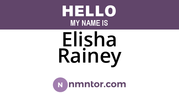 Elisha Rainey
