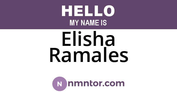 Elisha Ramales