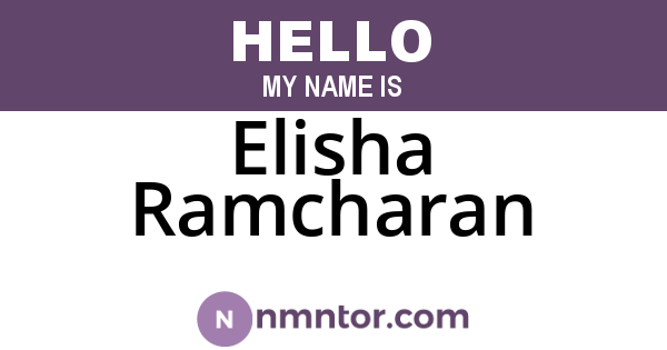 Elisha Ramcharan