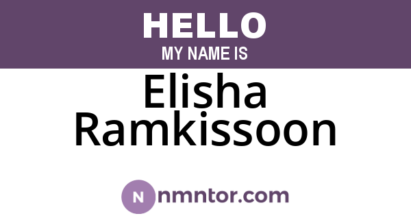 Elisha Ramkissoon