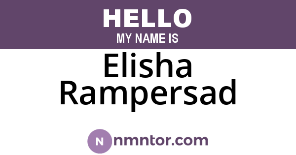 Elisha Rampersad