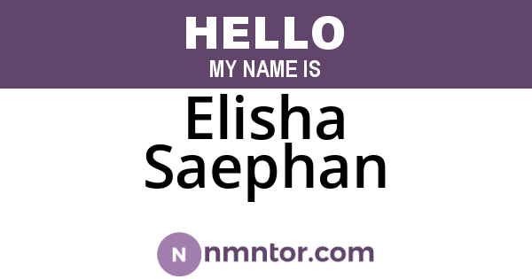 Elisha Saephan