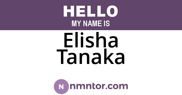 Elisha Tanaka