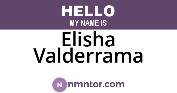 Elisha Valderrama