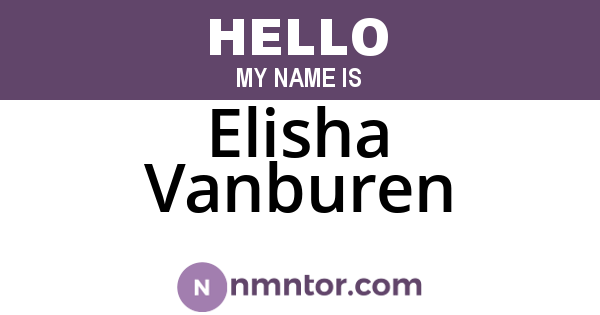 Elisha Vanburen