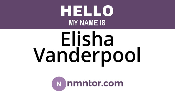 Elisha Vanderpool