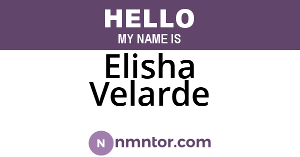 Elisha Velarde