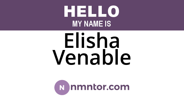 Elisha Venable