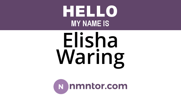 Elisha Waring