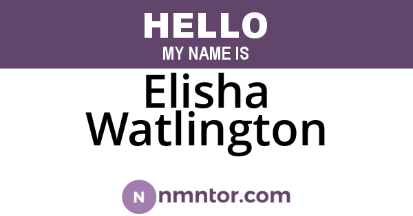 Elisha Watlington