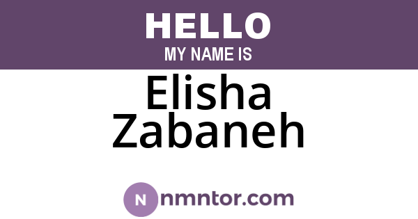 Elisha Zabaneh