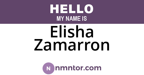 Elisha Zamarron